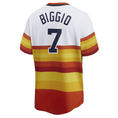 Camiseta de béisbol Cooperstown para hombre MLB Houston Astros (Craig Biggio)