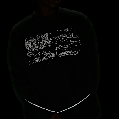 Sudadera de cuello redondo de tejido Fleece con detalles reflejantes para hombre Nike Tech