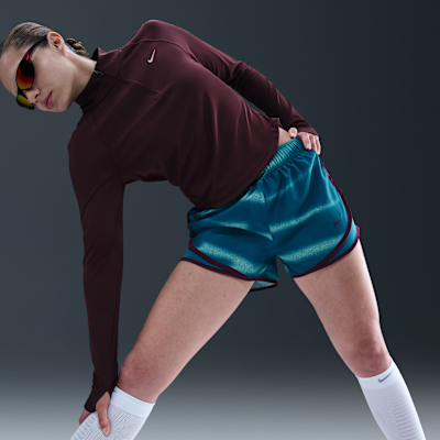 Shorts de correr Dri-FIT de tiro medio con forro de ropa interior para mujer Nike Tempo