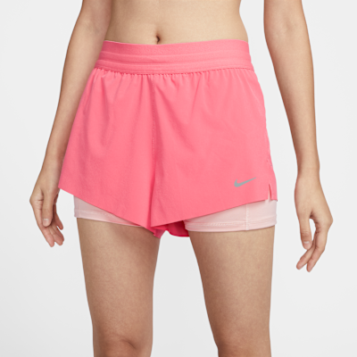나이키 스위프트 여성 드라이 핏 미드라이즈 투인원 러닝 쇼츠