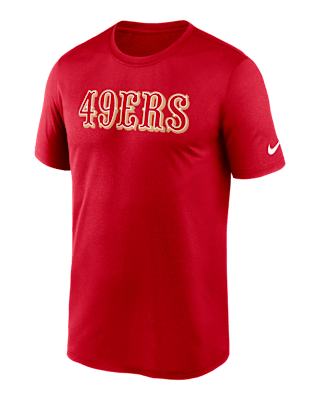 Мужская футболка San Francisco 49ers Primetime Legend Wordmark Nike Dri-FIT NFL