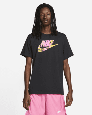 pink and black nike t shirt