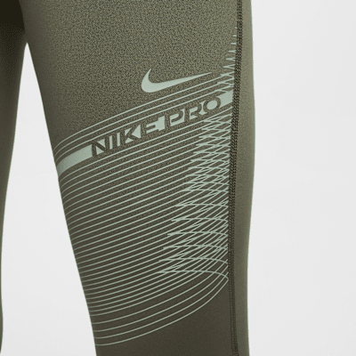 Nike Pro Girls' Dri-FIT Mid-Rise Leggings