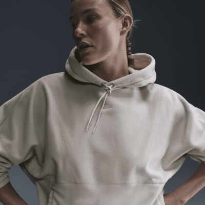 Oversized Nike One Therma-FIT-pullover-hættetrøje i fleece til kvinder