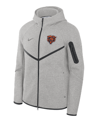 Мужская куртка Chicago Bears Tech Fleece Windrunner Nike NFL Full-Zip Hooded для бега
