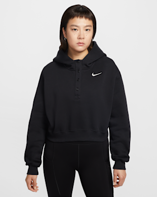 nike swooshfetti cropped hoodie