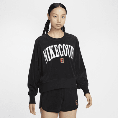 NikeCourt Heritage Women's Over-Oversized Crew-Neck Graphic Tennis Sweatshirt