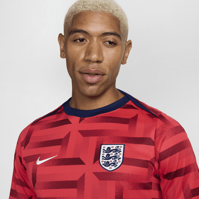 England Academy Pro Nike Dri-FIT kurzärmeliges Pre-Match-Fußballoberteil für Herren