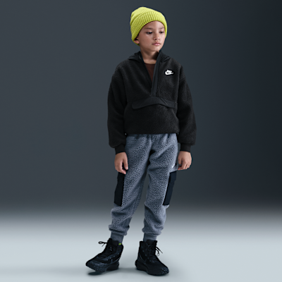 Nike Sportswear Club Fleece Huvtröja med ledig passform och 1/4-dragkedja för ungdom