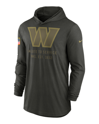 Мужские  Washington Commanders Salute to Service Sideline Men’s Nike Dri-FIT NFL Long-Sleeve Hooded Top