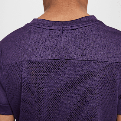 Conjunto de playera de manga corta y shorts ACD25 para niños talla pequeña Nike Dri-FIT Kylian Mbappé