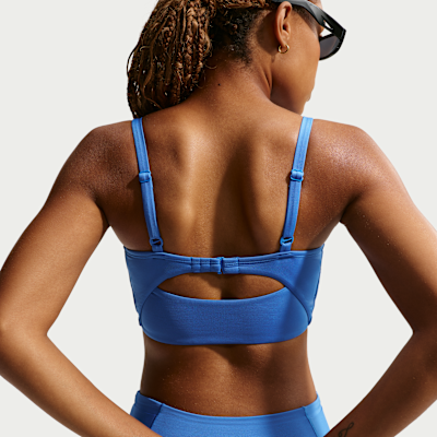 Midkini con cuello en V Nike Swim Essential para mujer