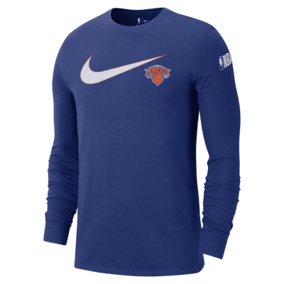 New York Knicks Swoosh Essential Men's Nike NBA Long-Sleeve T-Shirt