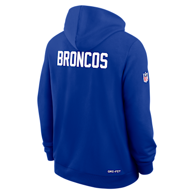 Denver Broncos Alt Offensive Set Play Sideline Men's Nike Dri-FIT NFL Pullover Hoodie