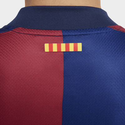 Jersey de fútbol Nike Dri-FIT Replica del FC Barcelona local 2024/25 Stadium para niños talla grande