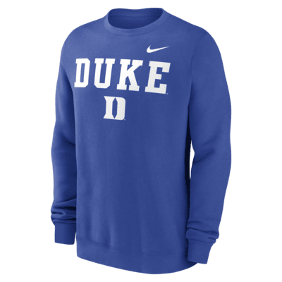 Duke Blue Devils Primetime Primary Stack Men's Nike College Pullover Crew