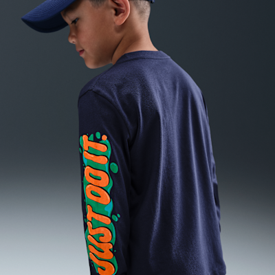 Playera de manga larga Slime para niños talla pequeña Nike