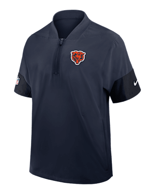 Мужская куртка Chicago Bears Sideline Coach Nike NFL 1/2-Zip Short-Sleeve