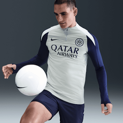 Fotbollsträningströja Inter Milan Strike Nike Dri-FIT för män