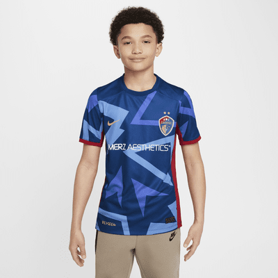 Jersey Nike Dri-FIT de la NWSL tipo réplica para niños talla grande North Carolina Courage 2024 Stadium Primary