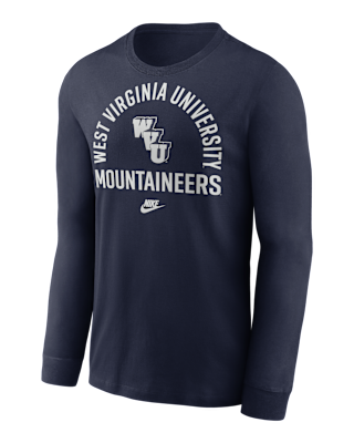 Мужская футболка West Virginia Legacy Arched Logo Nike College Long-Sleeve