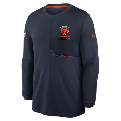 Chicago Bears Sideline Coach Men's Nike Dri-FIT NFL Long-Sleeve Top from Nike - $65