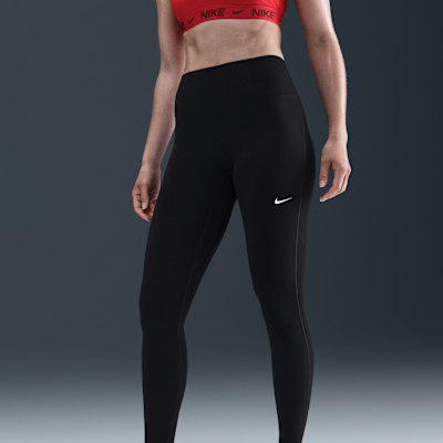 Højtaljede Nike One Seamless Front-leggings i fuld længde til kvinder