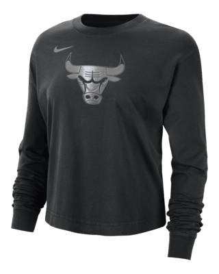 Женская футболка Chicago Bulls Courtside Nike NBA Shine Boxy Long-Sleeve