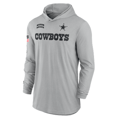 Dallas Cowboys Salute to Service Edge Mascot Lockup Men’s Nike Dri-FIT NFL Long-Sleeve Hooded Top