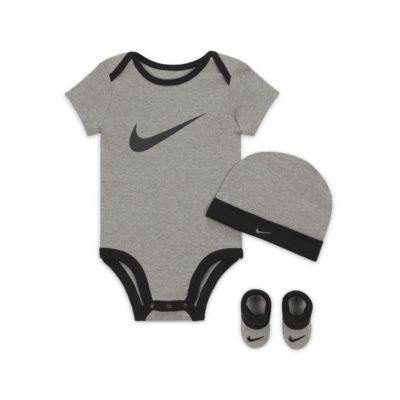 Nike Baby (6-12M) Bodysuit, Hat and Booties Box Set