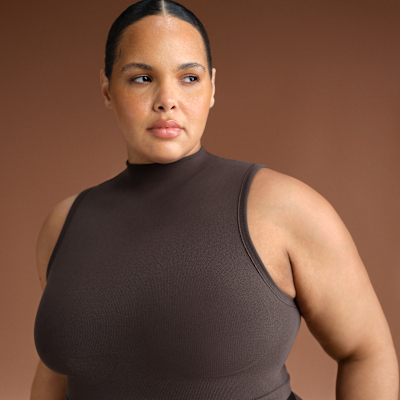 Bra de corte largo con cuello alto para mujer NikeSKIMS Vintage Seamless
