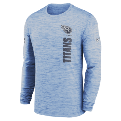 Playera de manga larga Nike Dri-FIT de la NFL para hombre Tennessee Titans Sideline Velocity