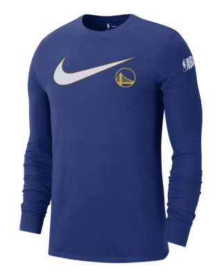 Мужская футболка Golden State Warriors Swoosh Essential Nike NBA Long-Sleeve