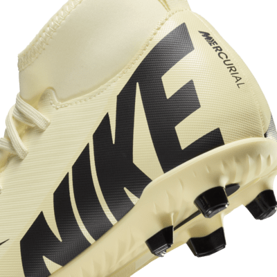 Tacos de fútbol de corte high para terrenos múltiples para niños de preescolar y grandes Nike Jr. Mercurial Superfly 9 Club