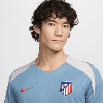 Kortærmet Club Atlético de Madrid Strike-Nike Dri-FIT-fodboldtrøje til mænd