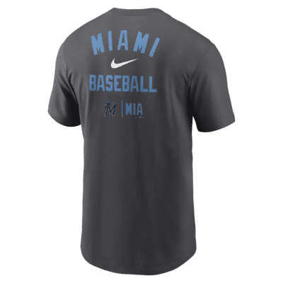 Miami Marlins Logo Sketch Bar Men's Nike MLB T-Shirt. Nike.com