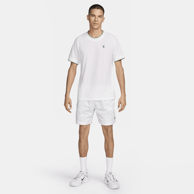 Haut de tennis à manches courtes NikeCourt Heritage pour homme