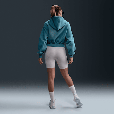 Sudadera con gorro holgada cropped de cierre completo para mujer Nike Sportswear Phoenix Fleece