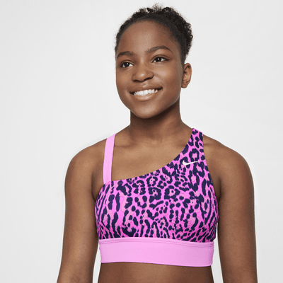 Asymmetrisk Nike Swim Wild-monokini til større børn (piger)