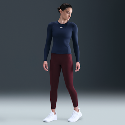 Damska koszulka z długim rękawem Dri-FIT Nike One Fitted