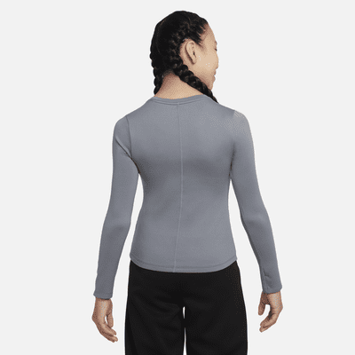 Nike One Big Kids' Therma-FIT Long-Sleeve Training Top