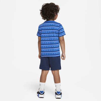 Nike Baby (12-24M) Swoosh Stripe Shorts Set