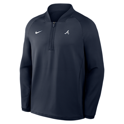 Atlanta Braves Authentic Collection Men's Nike Dri-FIT MLB 1/2-Zip Long-Sleeve Top from Nike - $95