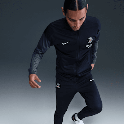Maskinstrikket Paris Saint-Germain Strike Nike Dri-FIT-fodboldtracksuit til mænd