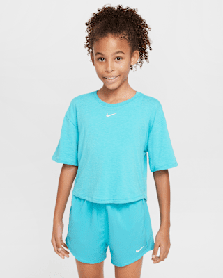 Подростковые шорты Nike One Relaxed Big Kids' (Girls') Dri-FIT Short-Sleeve Top