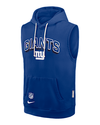 Мужское худи New York Giants Sideline Nike Dri-FIT NFL Sleeveless Pullover Hoodie