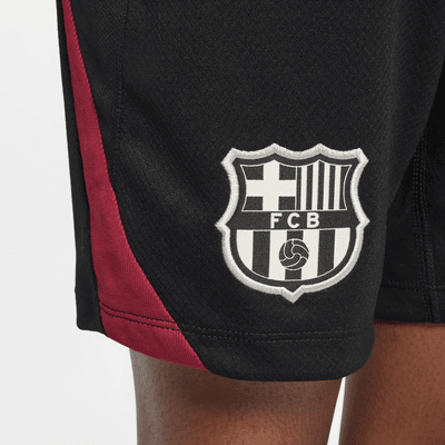 FC Barcelona Strike Nike Dri-FIT Strick-Fußballshorts für ältere Kinder