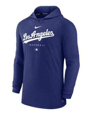 Nike Men's Los Angeles Dodgers Dri-FIT Slubbed Logo Hoodie