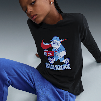 Playera de manga larga para niños grandes Nike Sportswear