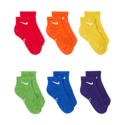 Nike Everyday Kids' Cushioned Ankle Socks (6 Pairs)